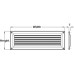Ventilation Grille Fixed Louvre Width and height 260 x 240 mm aperture size 229 x 229 mm free air space 15500 mm2