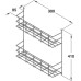 Multi-Purpose Rack Linear Wire Depth 95 mm 2 tier