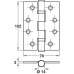 Butt Hinge Ball Bearing Grade 201 Stainless Steel Length x width: 102 x 76 mm square corners electro brassed 1 pc
