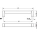 D Pull Handle Aluminium Tube with Zinc Alloy Feet Fixing Centres 160-352 mm Keswick Stainless steel effect fixing centres 160 mm