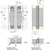 3D Hinge 180° Aluminium Zinc Diecast and Steel Tectus TE 640 A8 3-way continuous adjustment Bronze metallic
