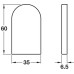 Upper Cover for Shelf Support Indaux Tenti-7 White RAL 9001