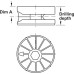 Connector Housing for Wood Thickness from 24 mm Maxifix SW6 bright finish