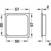 Ventilation Grille for Recess Mounting 50 x 50 mm Plastic Ventilation area 10.2 cm2 chrome plated