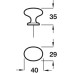 Knob Zinc Alloy 40 mm Chester Antique brass