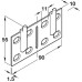 Wall Plate Double for Scarpi-4 Cabinet Hanger Zinc plated