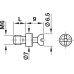 Connecting Bolt with M6 Thread for Ø 8 mm Holes Rafix Bright