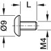 End Screw with M4 Thread and Combination Slot Pan Head Length 8 mm