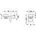 Shelf Support Plug in for Ø 5 mm Hole with Twin Grooves For glass shelves Nickel plated