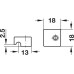 Fastening Block for Straight Laundry Baskets White RAL 9010 finish