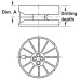 Connector Housing for Wood Thickness from 24 mm Maxifix SW6 bright finish
