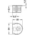 Connector Housing Plastic Rafix-20 With and without dowel with and without ridge with tightening element For wood thickness 16 mm drilling depth D: 12.7 mm dim. A: 8 mm beige