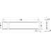 Ventilation Grille for Recess Mounting 550 x 80 mm Straight-edged Ventilation area 200 cm2 silver matt F1