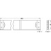 Ventilation Grille Louvre Type Ventilation Slots Surface Mounted Ventilation area 327.6 cm2 height 104 mm matt silver