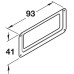  Label Frame Steel Nickel Plated Width 94 mm height 42 mm depth 2 mm