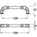 D Pull Handle Zinc Alloy Fixing Centres 128 mm Acanthus Nickel pewter