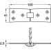 Counter Flap Hinge 102 x 38 mm Brass with Brass Pin For use with counter flap catch Satin chrome