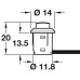 LED Push Switch Ø 14 mm  for use with Loox LED Lights Grey coloured finish