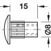 M6 Sleeve Nut Length 15 mm Galvanized Steel for through-hole Ø 8 mm With screwdriver slot not milled version
