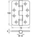 Butt Hinge Ball Bearing Grade 201 Stainless Steel Length x width: 102 x 76 mm radiused corners satin 1 pc