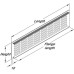 Ventilation Grille for Recess Mounting Height 60 mm Flange Depth 15 mm With 40 x 7.5 mm Oval Slots Arranged in Parallel Ventilation area 186 cm2 length 1000 mm flange length 978 mm recessed height 46 mm matt silver F1