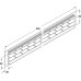 Ventilation Grille for Recess Mounting 550 x 80 mm Straight-edged Ventilation area 200 cm2 silver matt F1