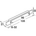 Cup Pull Handle Zinc Alloy Fixing Centres 96 mm Rochdale Satin nickel - fixing centres 96 mm