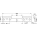 Wall Plate Double for Cabinet Hangers Traser-6 For screw fixing for cabinet hanger Length 130 mm zinc plated