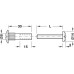 Connecting Screw 2-Piece with Sleeve and with Combi Slot M6 Thread for through-hole Ø 8 mm For wood thickness 46-56 mm length 30 mm