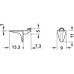 Shelf Support Plug in for Wooden Shelves and for Ø 5 mm Holes Steel black passivated