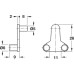 Shelf Clamp Support Plug in for Glass Shelves 6-10 mm Thick and Ø 5 mm Holes Steel Nickel plated