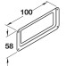  Label Frame Steel Nickel Plated Width 100 mm height 58 mm depth 2 mm