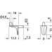 Shelf Support Plug in for Ø 3 mm Holes Zinc Alloy With twin grooves and shelf-fixing lug load bearing capacity 6.25 kg per item Black passivated