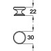 Knob Brass Ø 30 mm Clayton Polished brass