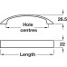 Bow Handle Zinc Alloy Fixing Centres 128-160 mm Lewis Stainless steel effect fixing centres 160 mm