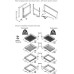 Swing Out Corner Storage Saphir Mesh Chrome Wire Baskets Vauth-Sagel VS COR Fold For cabinet width 900/1000 mm for door width 450-600 mm right hand