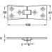 Butt Hinge Counter Flap 102 x 32 mm Brass With brass pin Satin chrome