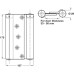 Spring Hinge Double Action 175 x 107 mm Silver lacquered steel