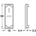 Cover Cap for Libra Cabinet Hangers Rectangular Grey plastic