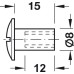 M6 Sleeve Nut Length 15 mm Galvanized Steel for through-hole Ø 8 mm With screwdriver slot not milled version