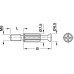 Connecting Bolt for Ø 8 or 10 mm Holes with M6 Thread Minifix S200 With bolt head Ø 6.5 mm Galvanized drilling dimension B: 34 mm thread length L: 7.5 mm