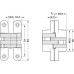 Concealed Mortice Hinge Zinc Alloy Startec size 94 mm Matt chrome