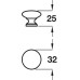 Knob Brass Ø 32 mm Corrine Polished chrome