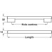 Bar Handle Stainless Steel/Zinc Alloy Ø 14 mm Fixing Centres 128-160 mm Laurel Stainless steel effect fixing centres 160 mm