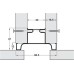 Profile Handle for Vertical Fixing between Doors Gola System D Bronze anodised length 2.67 m