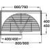 Carousel Set Chrome Wire Slide Out Half Circle for Min. Door Width 400 or 450 mm For minimum door width 450 mm