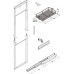 Pull Out Larder Unit Chrome Linear Wire Baskets Centre Mounting Installed Height 1700-1950 mm 5 baskets included For cabinet width 400 mm basket width 355 mm installed height 1700-1950 mm