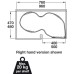 please look For cabinet width 900 mm for door width 450 mm left hand white shelves