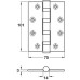 Butt Hinge Ball Bearing 101 x 75 mm Brass ANSI hole pattern (template drilled) Polished