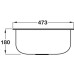 Sink Stainless Steel Single Bowl Häfele Calder Undermount Overall size 473 x 385 mm bowl size 446 x 358 mm depth 180 mm